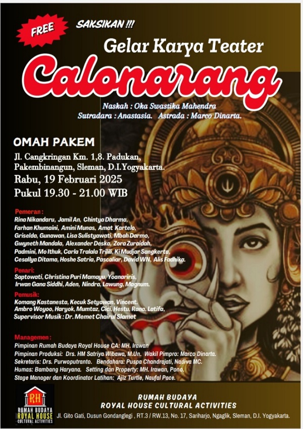 Pertunjukan Teater Modern Calonarang di Omah Pakem